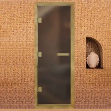 Дверь Престиж 60G Бронза матовое АРТА с профилем под золото