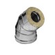 Ferrum GS сэндвич-колено 135° (430/0,5мм + нерж.) Ф100х200