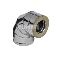 Ferrum GS сэндвич-колено 90° (430/0,5мм + нерж.)