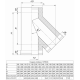 Ferrum GS сэндвич-тройник 135°(430/0,5мм + нерж.) Ф100х200