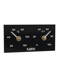 Термогигрометр SAWO BLACK METAL 295-THMBL черный