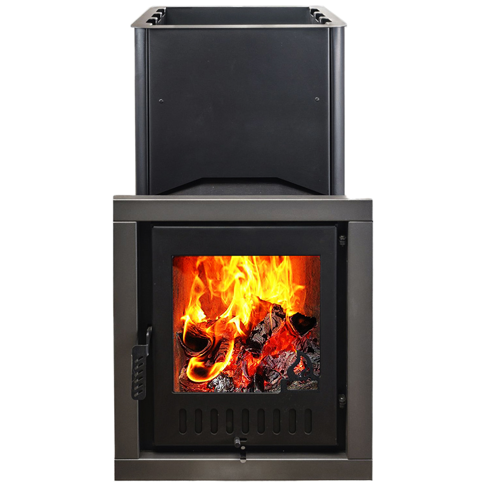 Печь для бани Варвара Волжанка c выносной топкой 185 мм дверка со стеклом, парная 24 – 40 м³