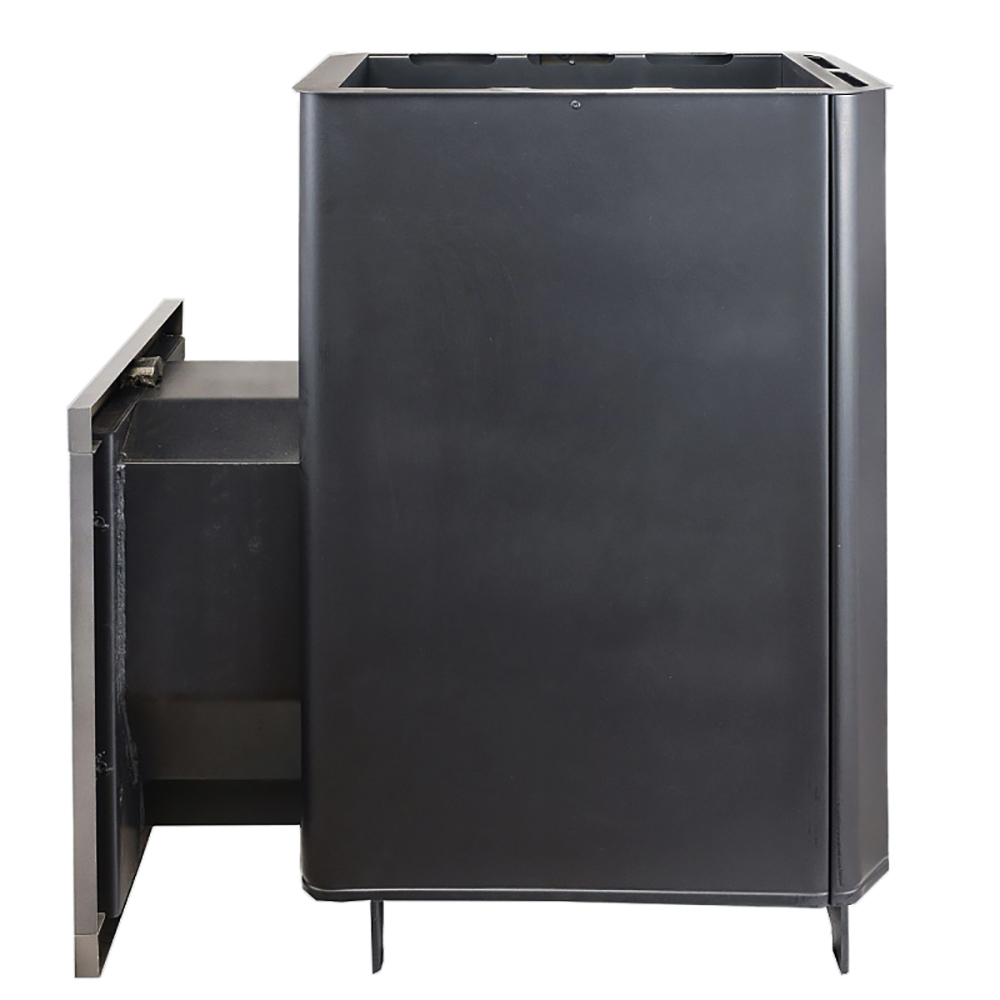 Печь для бани Варвара Волжанка c выносной топкой 185 мм дверка с заглушкой под стекло, парная 24 – 40 м³