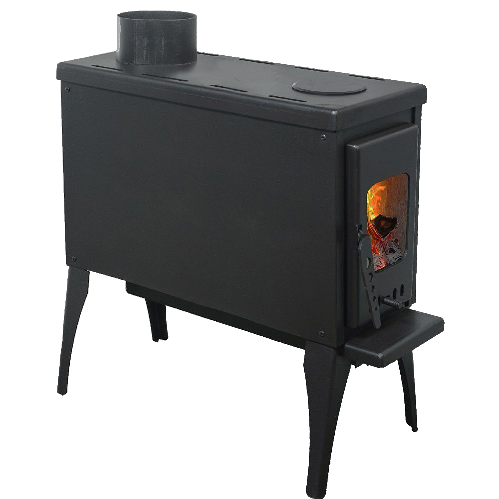 Печь-камин Афина Гранда с длинной топкой и варочной плитой, отапливаемое помещение 70 – 140 м³