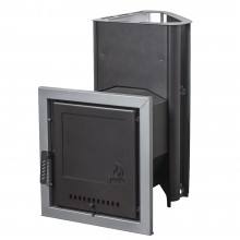 Печь для бани Варвара Бермуда угловая левая удлиненная топка