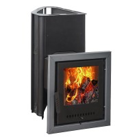 Печь для бани Варвара Бермуда угловая правая со стеклом