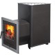 Печь для бани Варвара Бермуда угловая правая c выносной топкой 300 мм дверка со стеклом, парная 6 – 12 м³