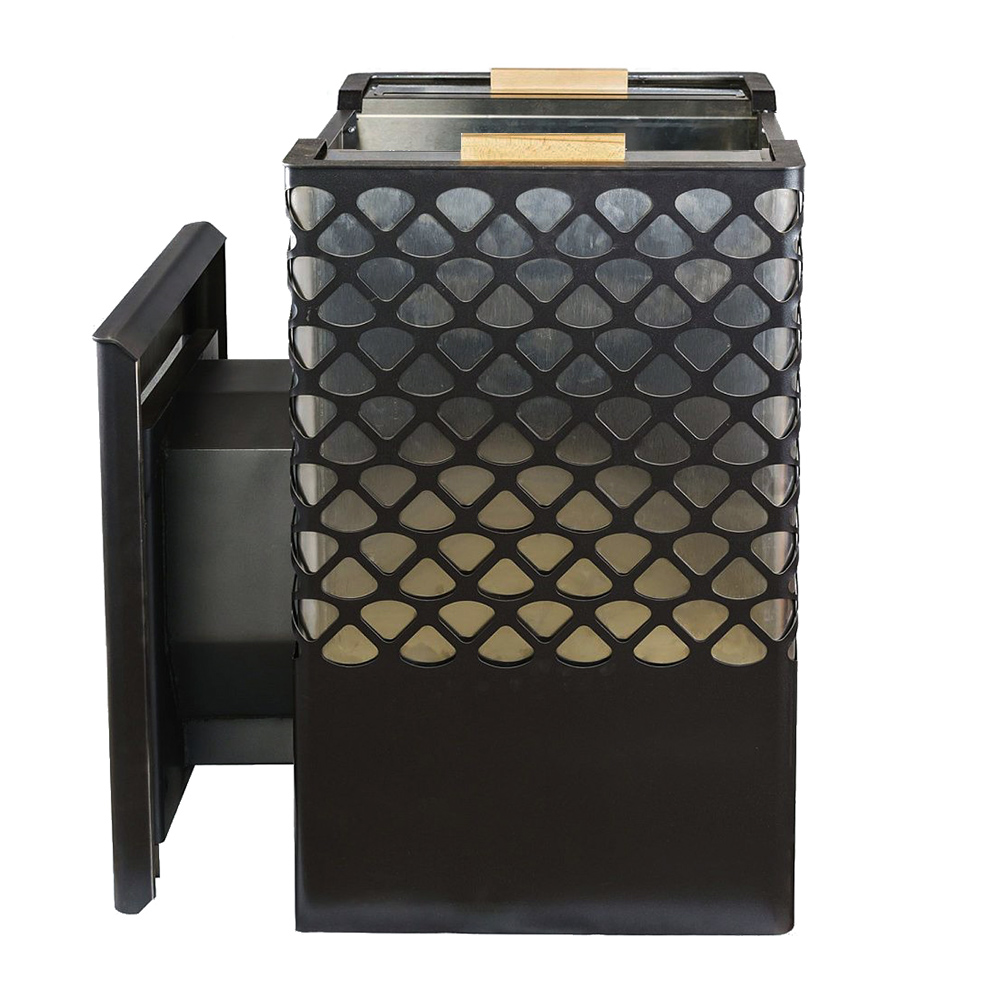 Печь для бани Варвара Грация 12 с двумя модульными баками по 45 л с выносной топкой 143 мм, парная 6 – 12 м³