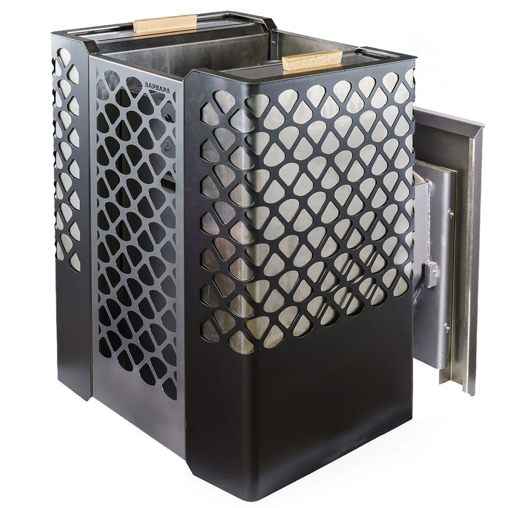 Печь для бани Варвара Грация 12 с двумя модульными баками по 45 л с выносной топкой 143 мм, парная 6 – 12 м³