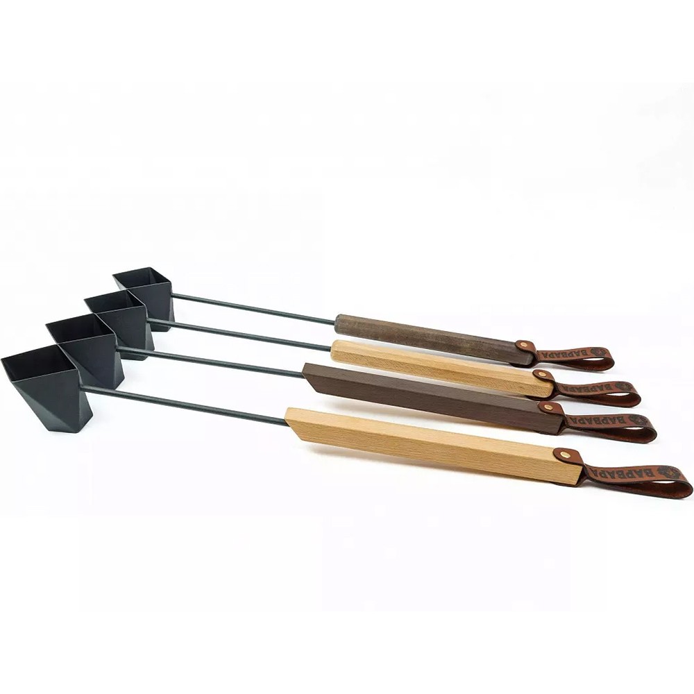 Ковш для бани Варвара рукоятка призма из темного бука, AISI 201, 250 мл