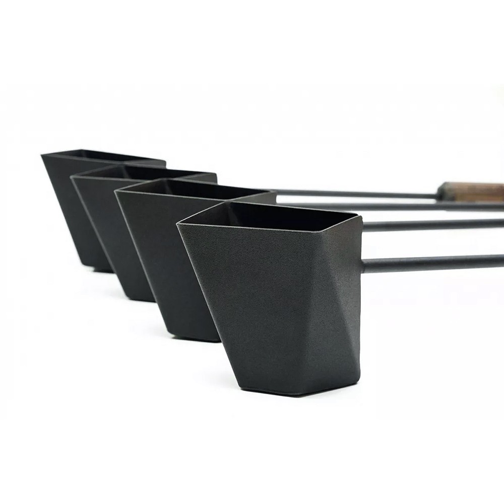 Ковш для бани Варвара рукоятка призма из темного бука, AISI 201, 250 мл