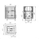 Печь для бани Варвара Каменка мини без выносной топки, дверка со стеклом, парная 6 – 12 м³