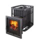 Печь для бани Варвара Каменка мини с выносной топкой 139 мм дверка со стеклом, парная 6 – 12 м³
