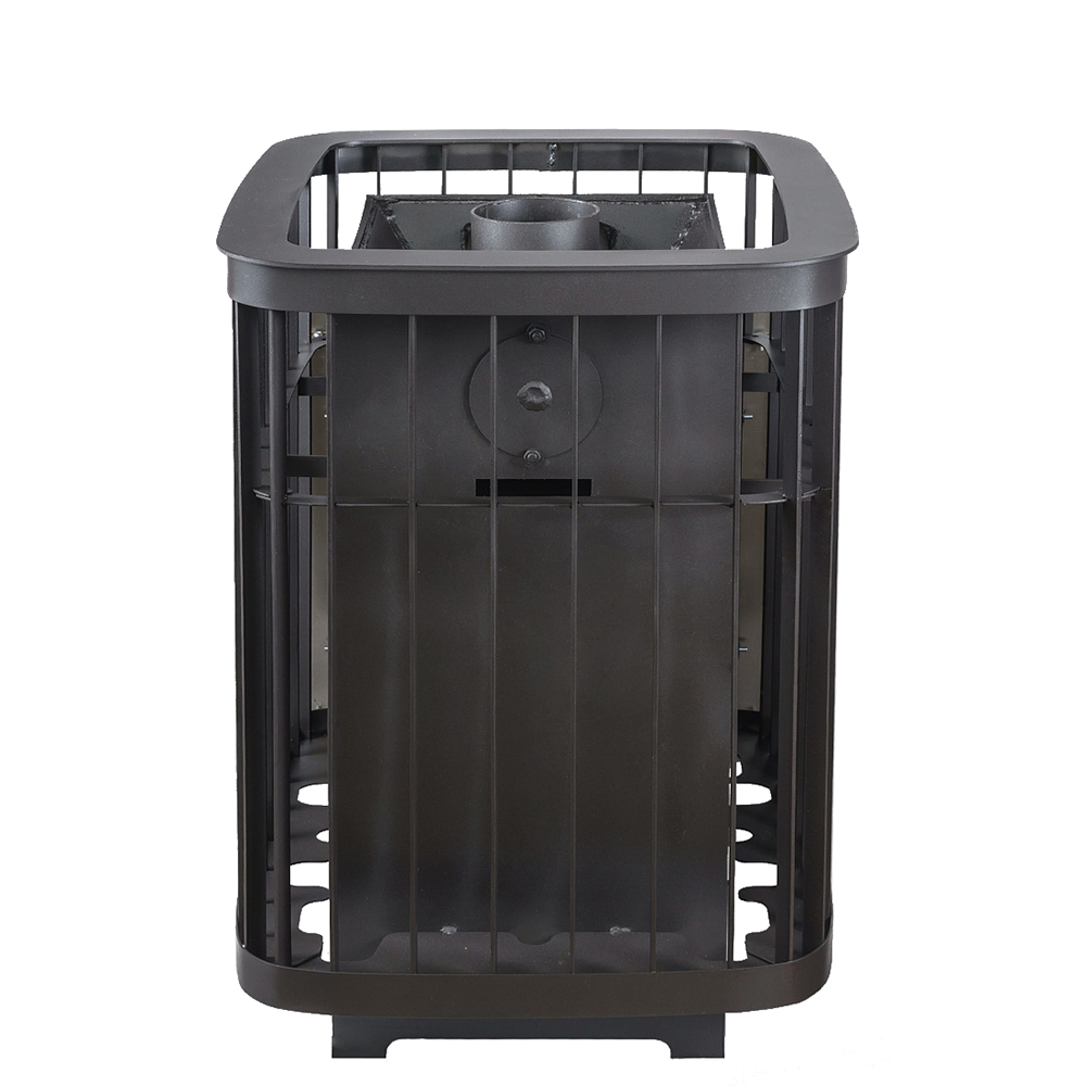 Печь для бани Варвара Каменка мини с выносной топкой 139 мм дверка со стеклом, парная 6 – 12 м³