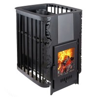 Печь-каменка Варвара Каменка укороченная топка со стеклом