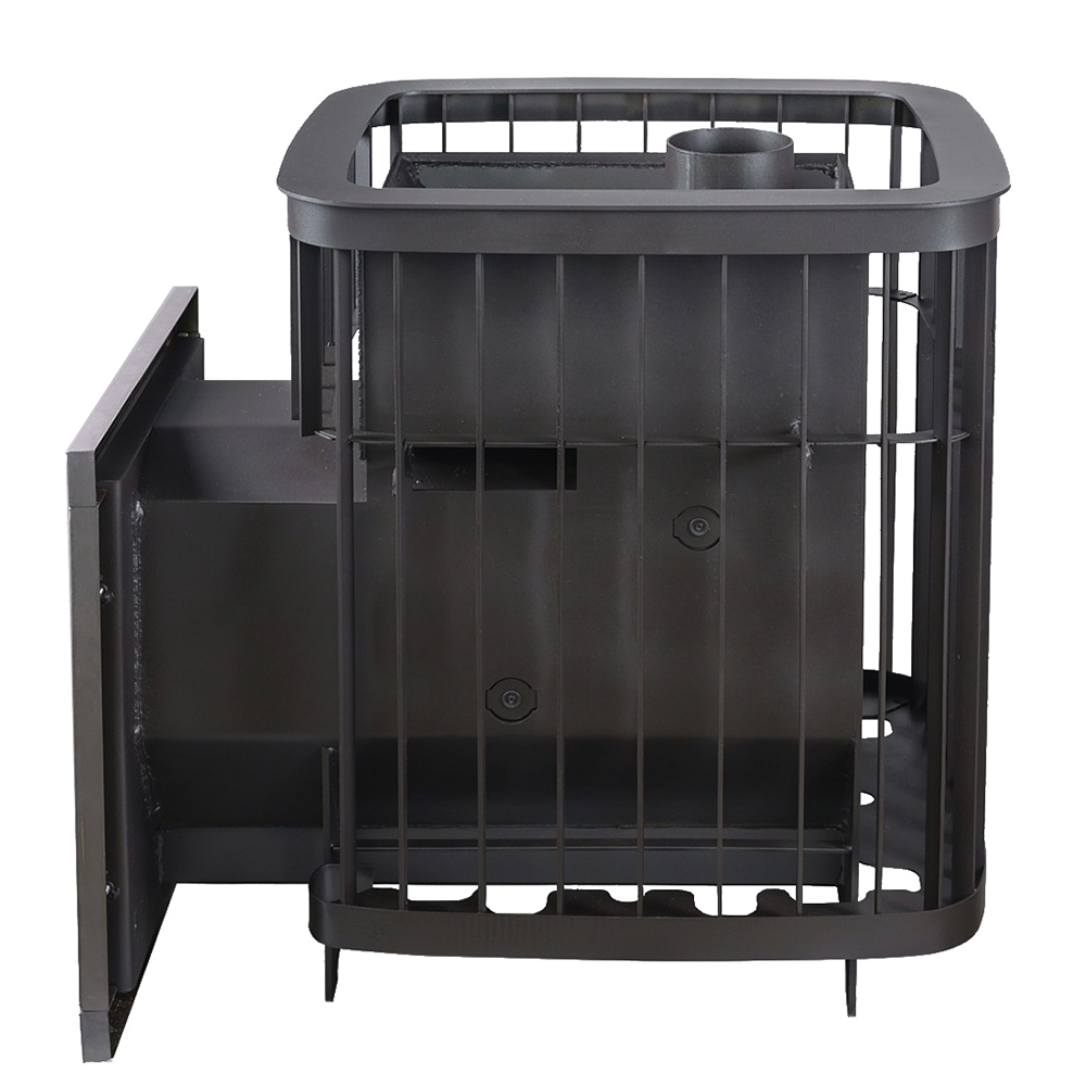 Печь для бани Варвара Каменка с выносной топкой 155 мм дверка со стеклом, парная 12 – 24 м³