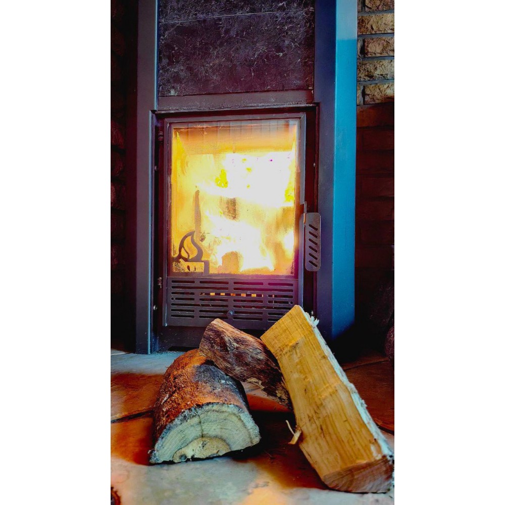 Печь для бани Варвара Сказка 24 "Дуэт" в облицовке Талькохлорит без выносной топки дверка со стеклом, парная 12 – 24 м³