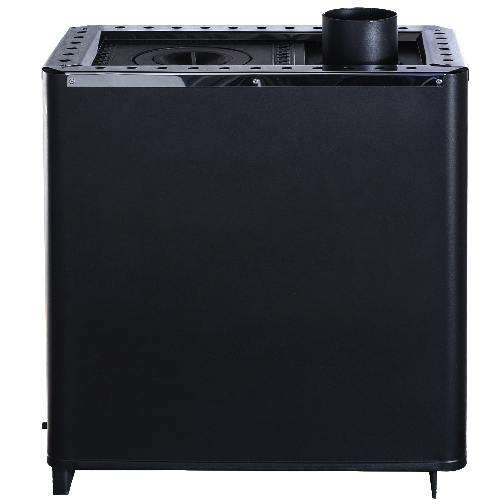 Отопительно-варочная печь Варвара Уют 1-конфорочная с верхним дымоходом, дверка с заглушкой под стекло, до 150 м³