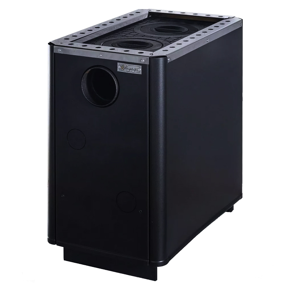 Отопительно-варочная печь Варвара Уют 2-конфорочная, дверка с заглушкой под стекло, до 150 м³