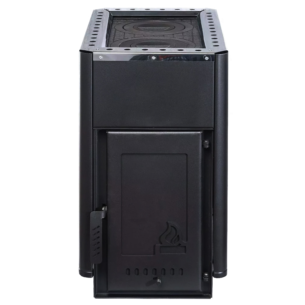 Отопительно-варочная печь Варвара Уют 2-конфорочная, дверка с заглушкой под стекло, до 150 м³