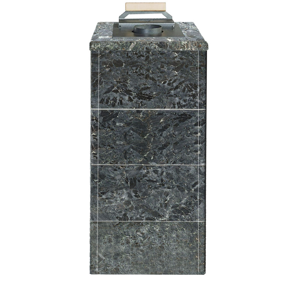 Печь для бани Варвара ТЕРМА Элегант в облицовке Пироксенит без выносной топки дверка со стеклом, парная 16 – 28 м³