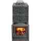Печь для бани Варвара ТЕРМА Элегант в облицовке Пироксенит c выносной топкой 340 мм дверка со стеклом, парная 16 – 28 м³