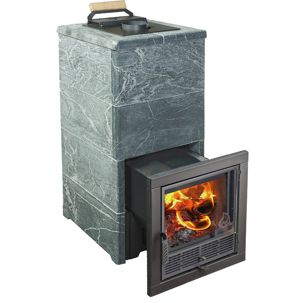Печь для бани Варвара ТЕРМА Элегант Талькохлорит c выносной топкой 240 мм, парная 16 – 28 м³