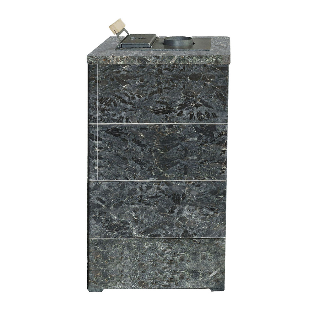 Печь для бани Варвара ТЕРМА Элегант в облицовке Пироксенит без выносной топки дверка со стеклом, парная 16 – 28 м³