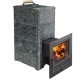 Печь для бани Варвара ТЕРМА Элегант в облицовке Пироксенит c выносной топкой 240 мм дверка со стеклом, парная 16 – 28 м³