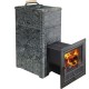Печь для бани Варвара ТЕРМА Элегант в облицовке Пироксенит c выносной топкой 340 мм дверка со стеклом, парная 16 – 28 м³
