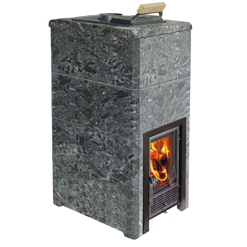 Печь для бани Варвара ТЕРМА Элегант в облицовке Пироксенит без выносной топки парная 16 – 28 м³