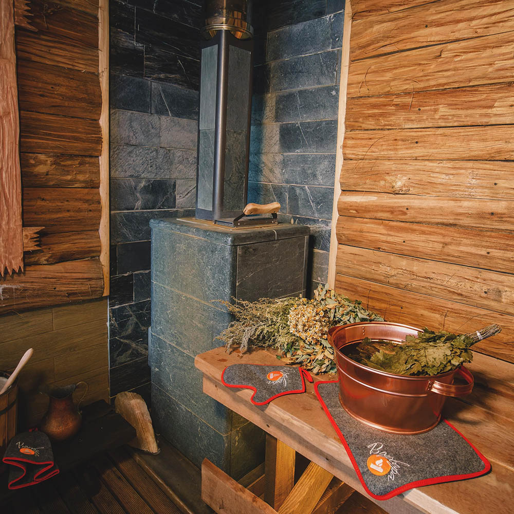 Печь для бани Варвара ТЕРМА Элегант Талькохлорит c выносной топкой 240 мм, парная 16 – 28 м³