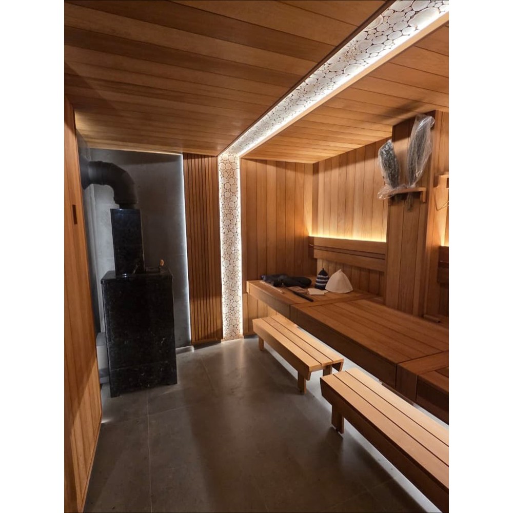 Печь для бани Варвара ТЕРМА Элегант Талькохлорит c выносной топкой 240 мм, парная 16 – 28 м³