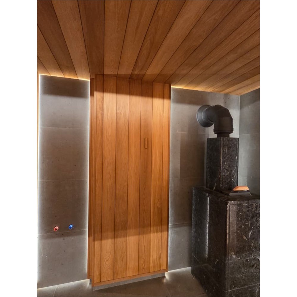 Печь для бани Варвара ТЕРМА Элегант Талькохлорит c выносной топкой 240 мм, парная 16 – 28 м³