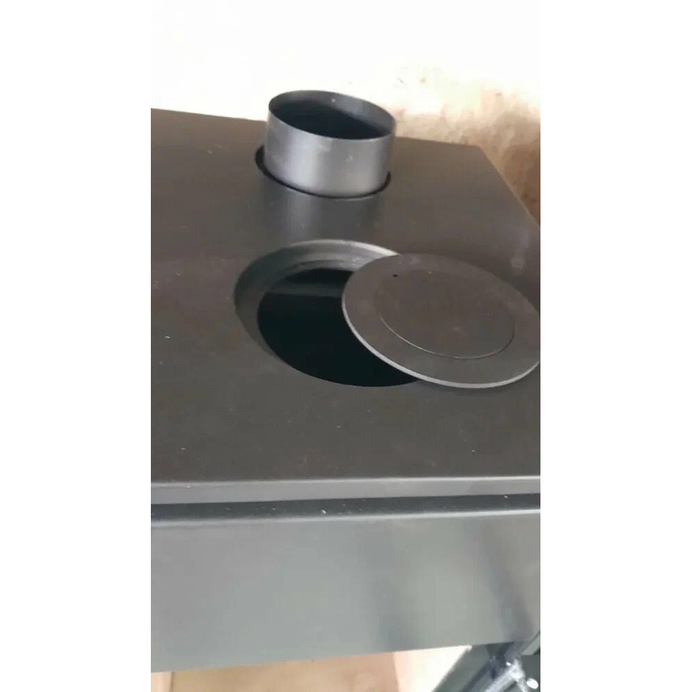 Печь-камин теплонакопительного типа Гармония 1309 черный с варочной плитой