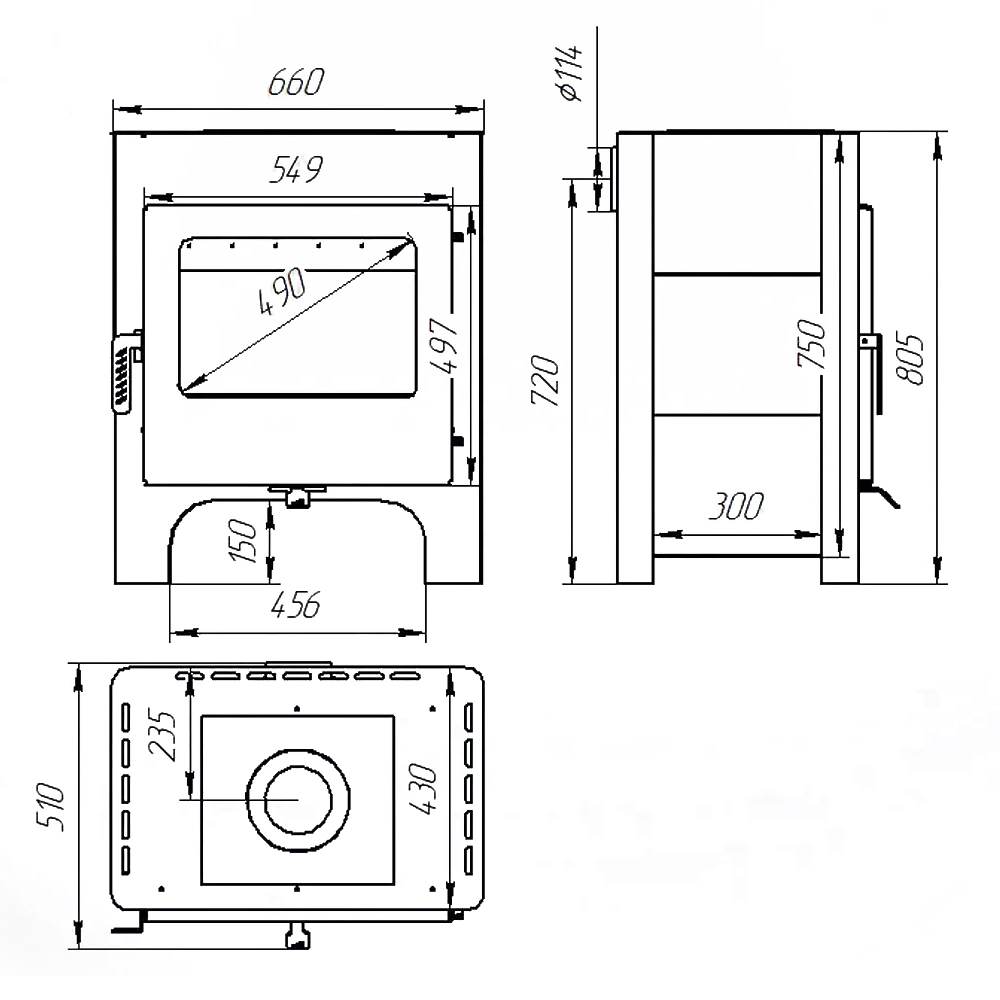 Печь-каминГармония 1805 с варочной плитой