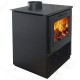 Печь-камин Гармония 807 черный с опорой-дровницей