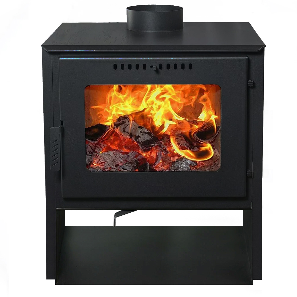 Печь-камин Гармония 807 черный с опорой-дровницей