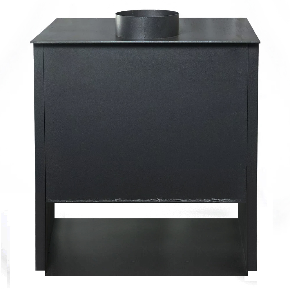 Печь-камин Гармония 807 черный с опорой-дровницей