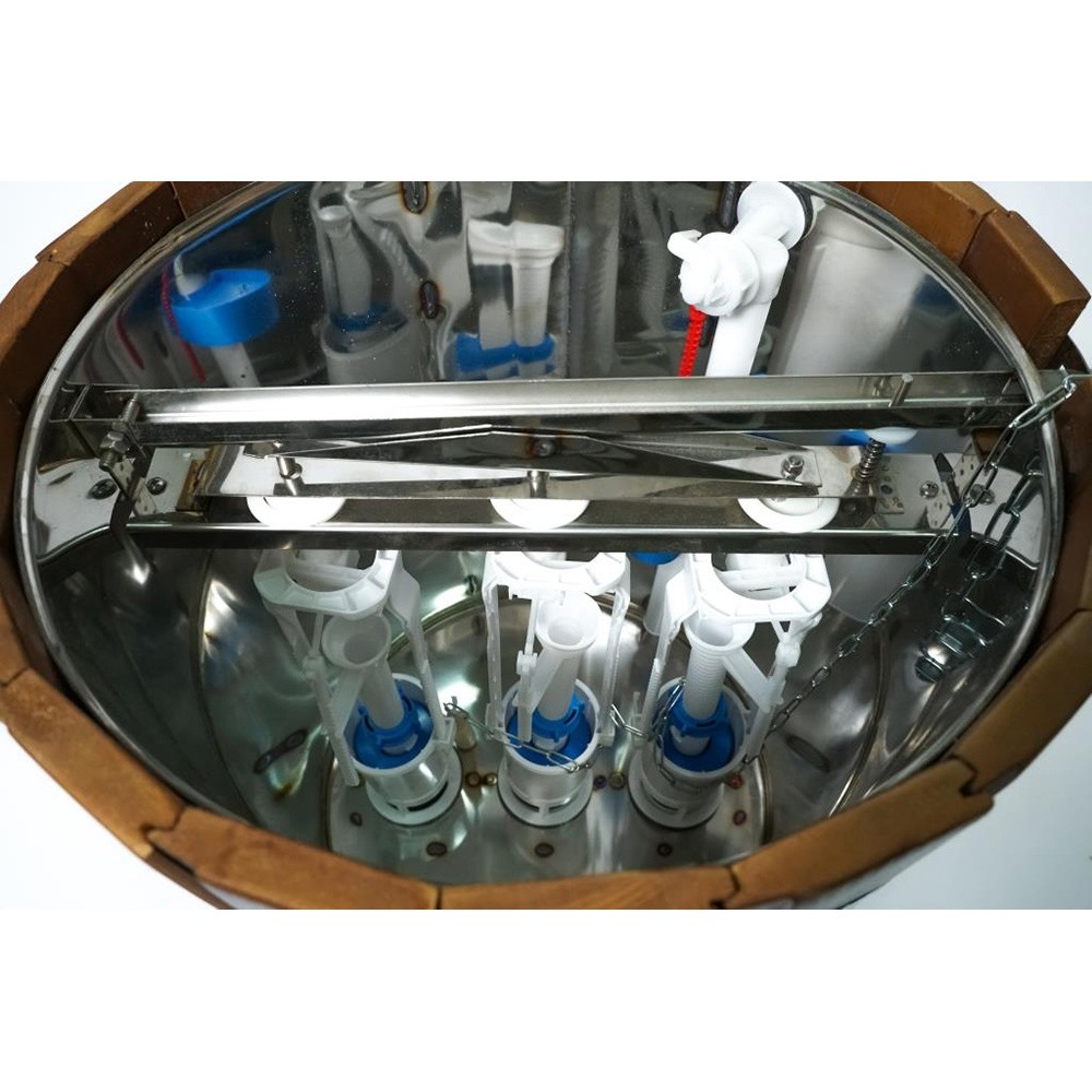 Обливное устройство «Водопад» из кедра с нержавеющей вставкой объемом 50 литров Обливное устройство «Водопад» из кедра с нержавеющей вставкой объемом 50 литров