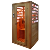 Одноместная карбоновая инфракрасная сауна с соляными панелями в 6 рядов