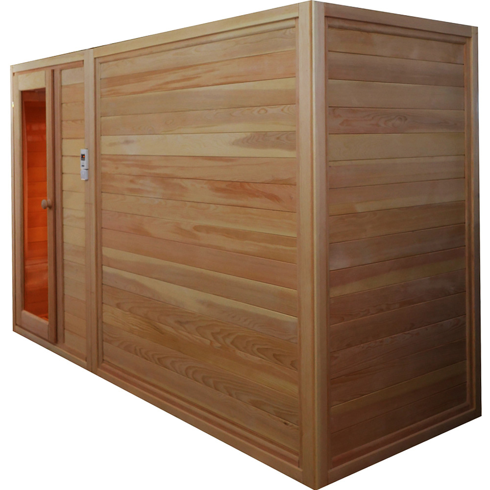 Четырехместная кабина из кедра с карбоновыми излучателями