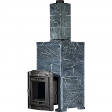 Чугунная банная печь ProMetall Атмосфера XL в облицовке «Империя» Талькохлорит  (комплект)