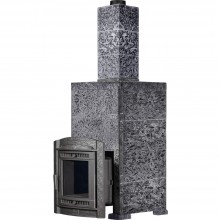 Чугунная банная печь ProMetall Атмосфера XL в облицовке «Империя» Пироксенит Элит (комплект)