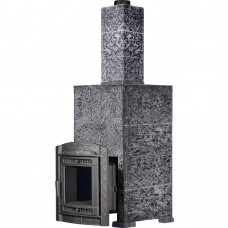 Чугунная банная печь ProMetall Атмосфера XL в облицовке «Империя» Пироксенит Элит (комплект)