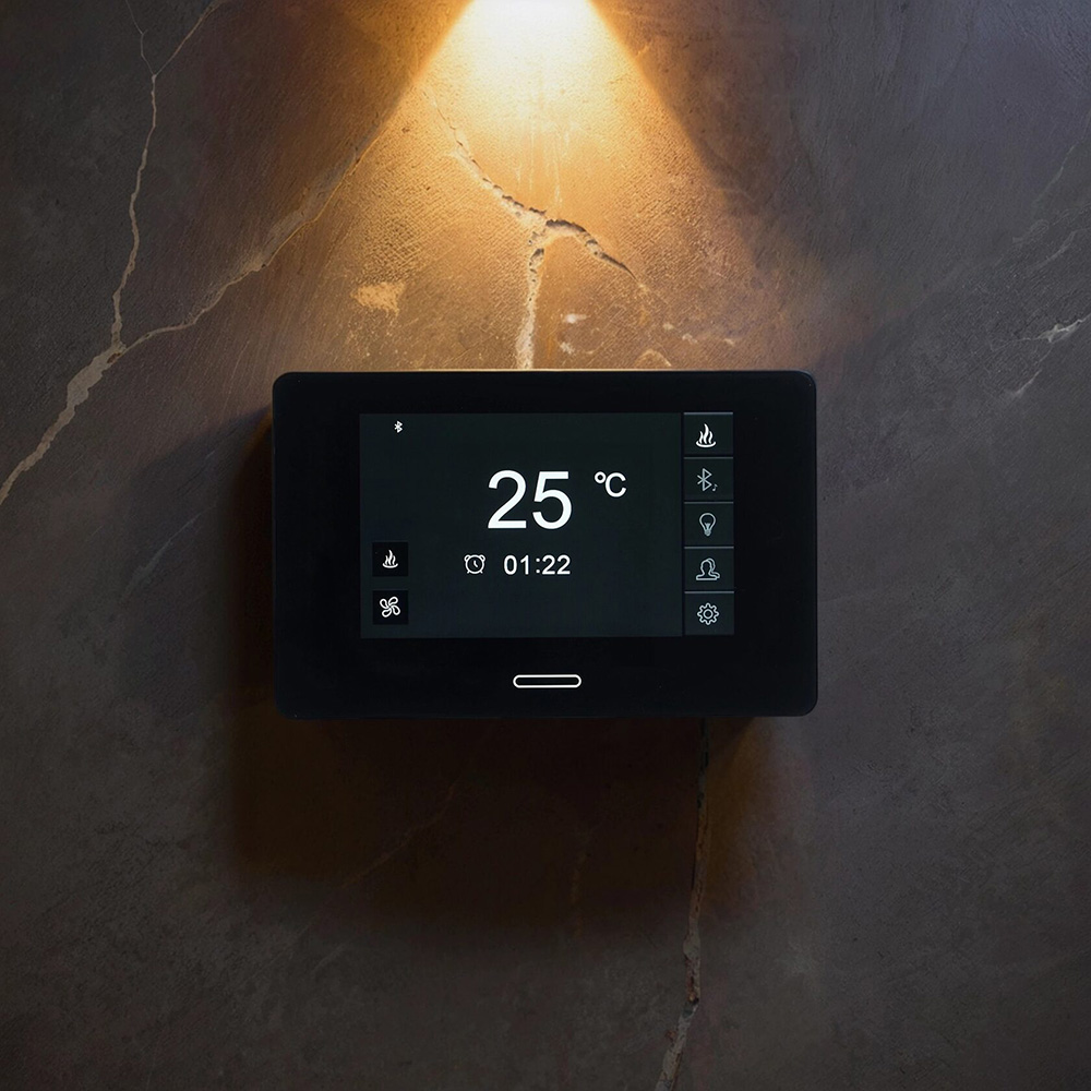 Сенсорный пульт управления с Wi-Fi BORN® TCP music с Wi-Fi для электрических каменок до 18 кВт