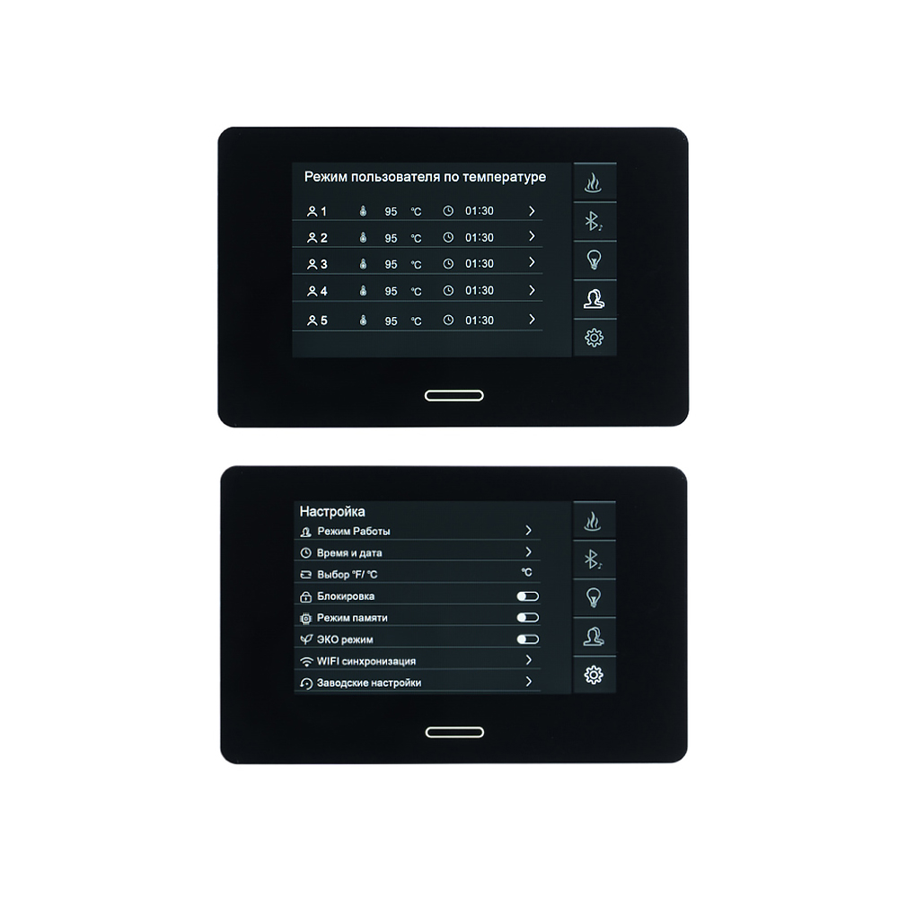 Сенсорный пульт управления с Wi-Fi BORN® TCP music с Wi-Fi для электрических каменок до 18 кВт