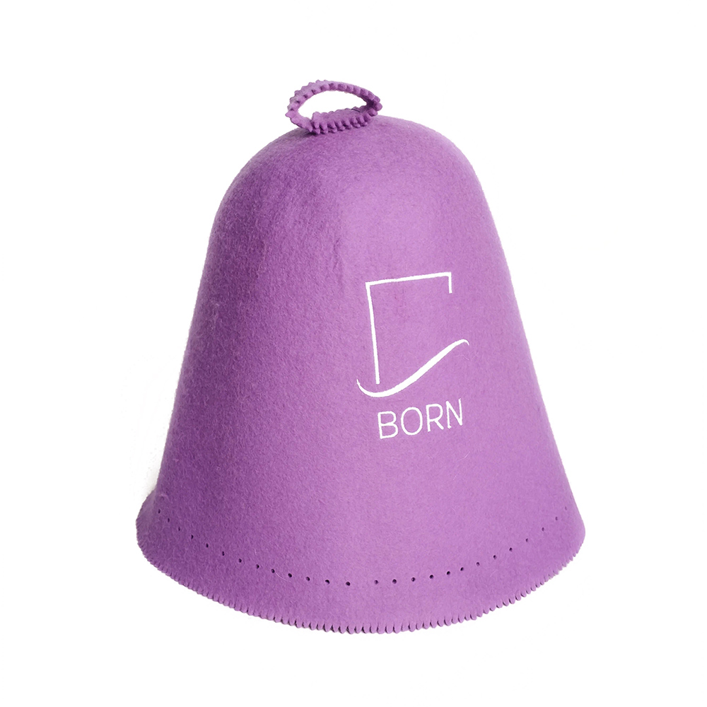 Шапка банная BORN, колпак для сауны, фетр