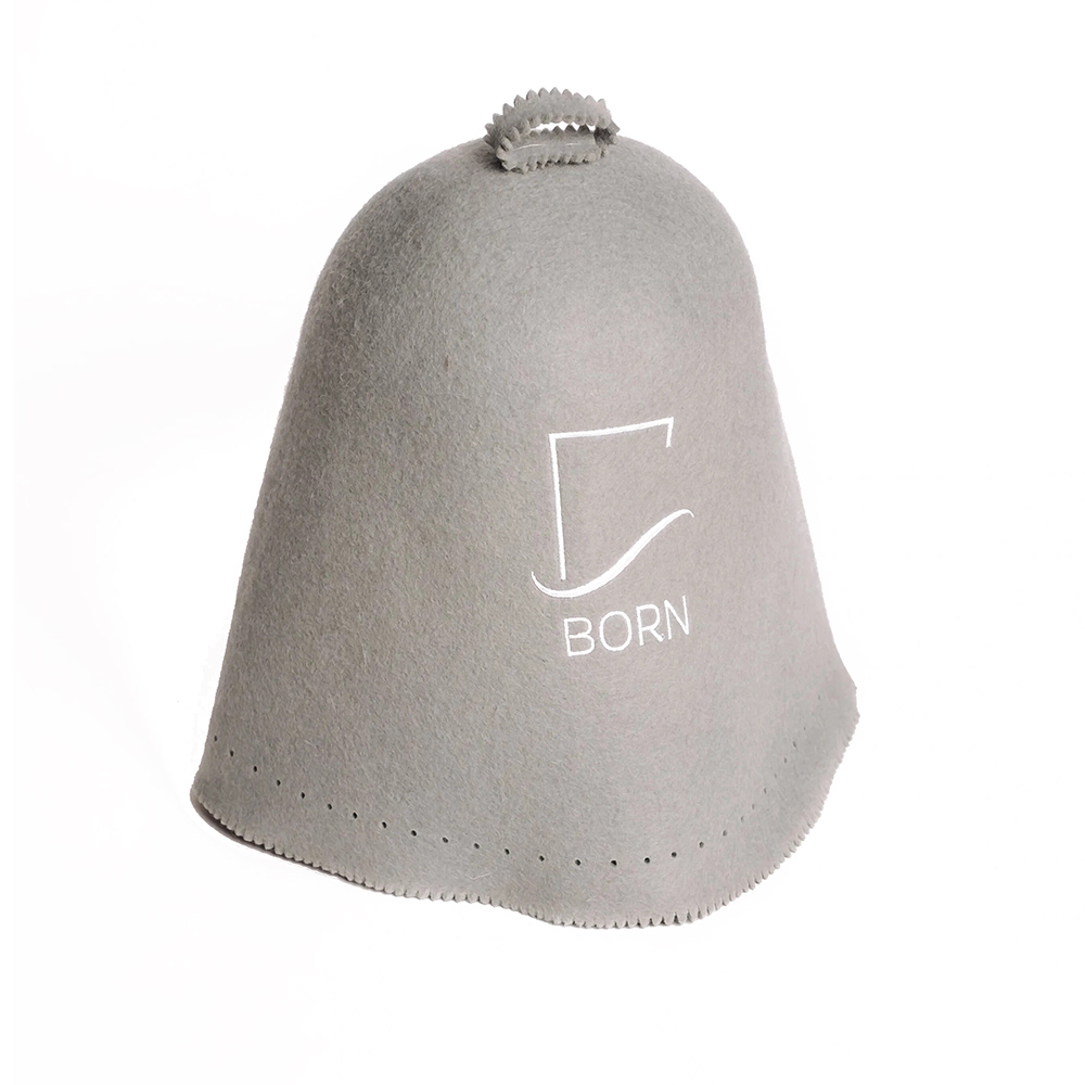 Шапка банная BORN, колпак для сауны, фетр