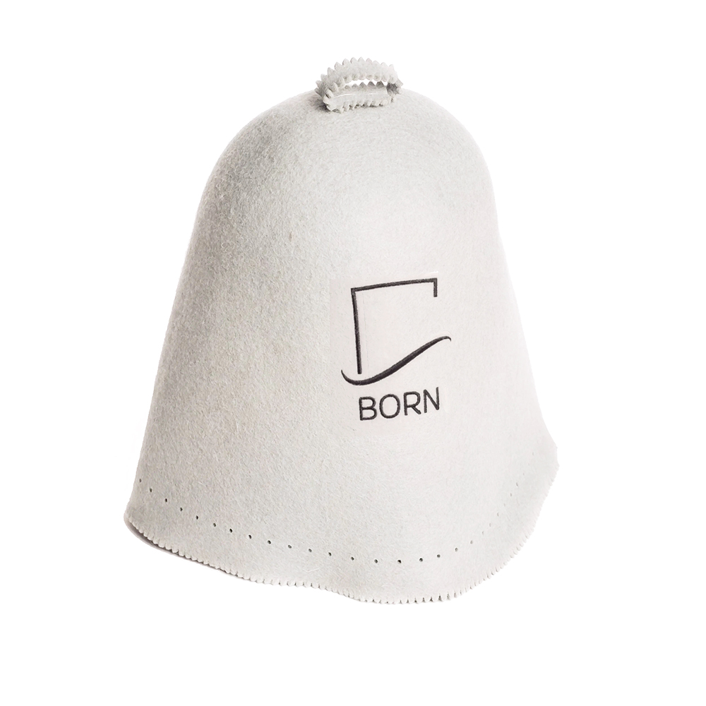 Шапка банная BORN, колпак для сауны, фетр